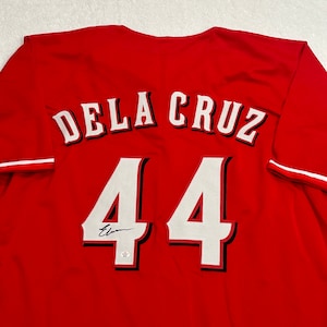 Elly De La Cruz firmó la camiseta de béisbol de los Rojos de Cincinnati COA