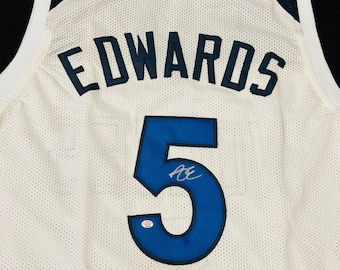 Anthony Edwards Signed Minnesota Timberwolves Basketball Jersey COA