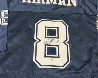 【激レア】ダラス・カウボーイズ トロイ・エイクマン ユニフォーム ジャージ TROY AIKMAN 未署名カスタム ダラス ブルー 縫製 新作 フットボール