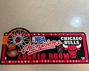 Vintage 1997 Chicago Bulls NBA Champions Vestuario NBA Elite Plastic Sign 20"