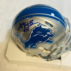 Amon-Ra St. Brown Signed Mini Helmet with COA