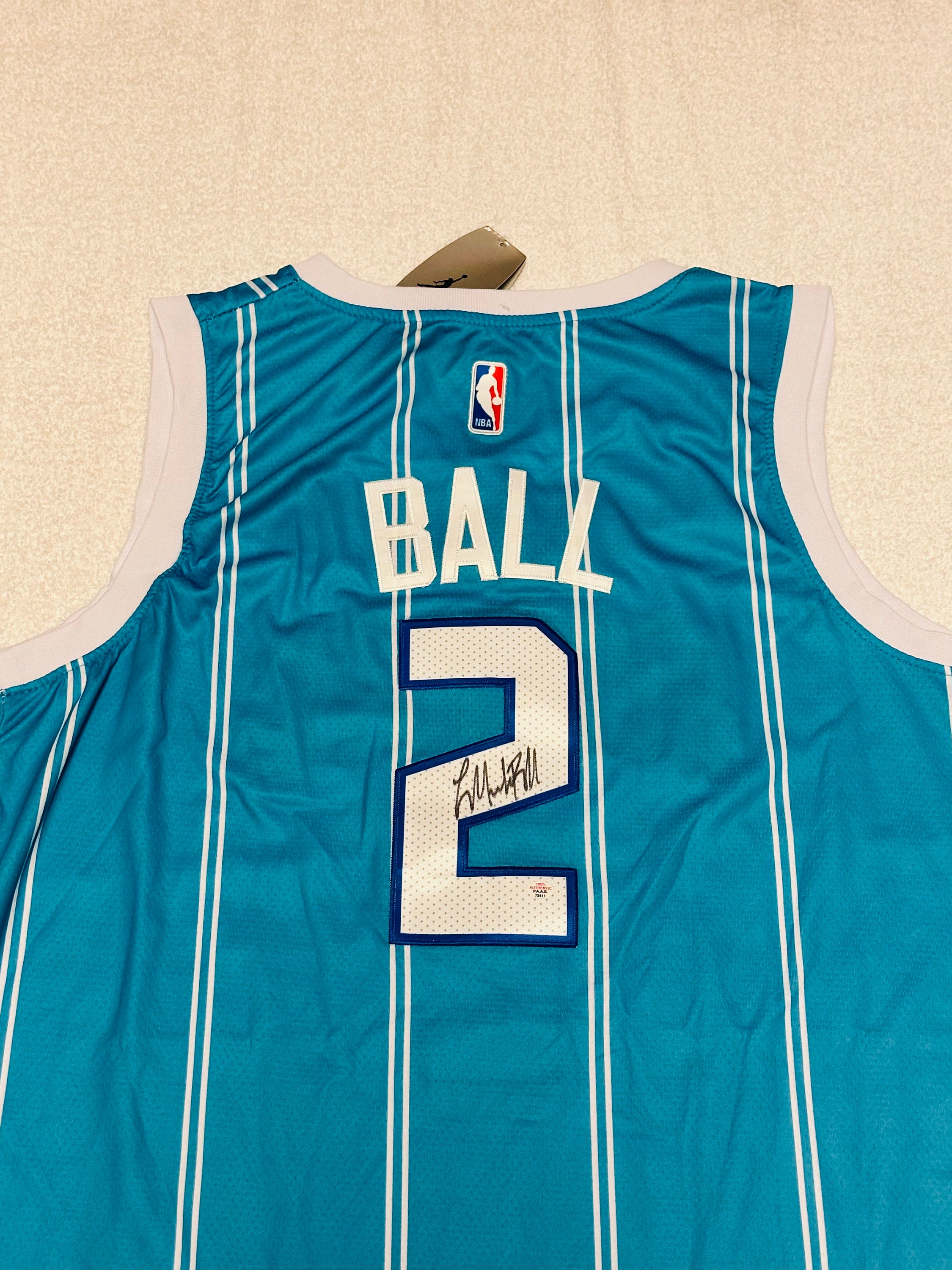 NBA Charlotte Hornets 2 LaMelo Ball Blue 75th Anniversary Men Jersey