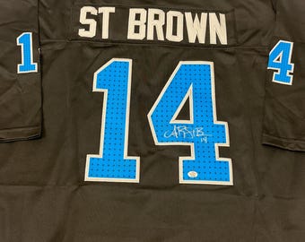 Amon-Ra St. Brown Signed Detroit Lions Football Jersey COA