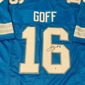 Jared Goff Signed Detroit Lions Football Jersey COA