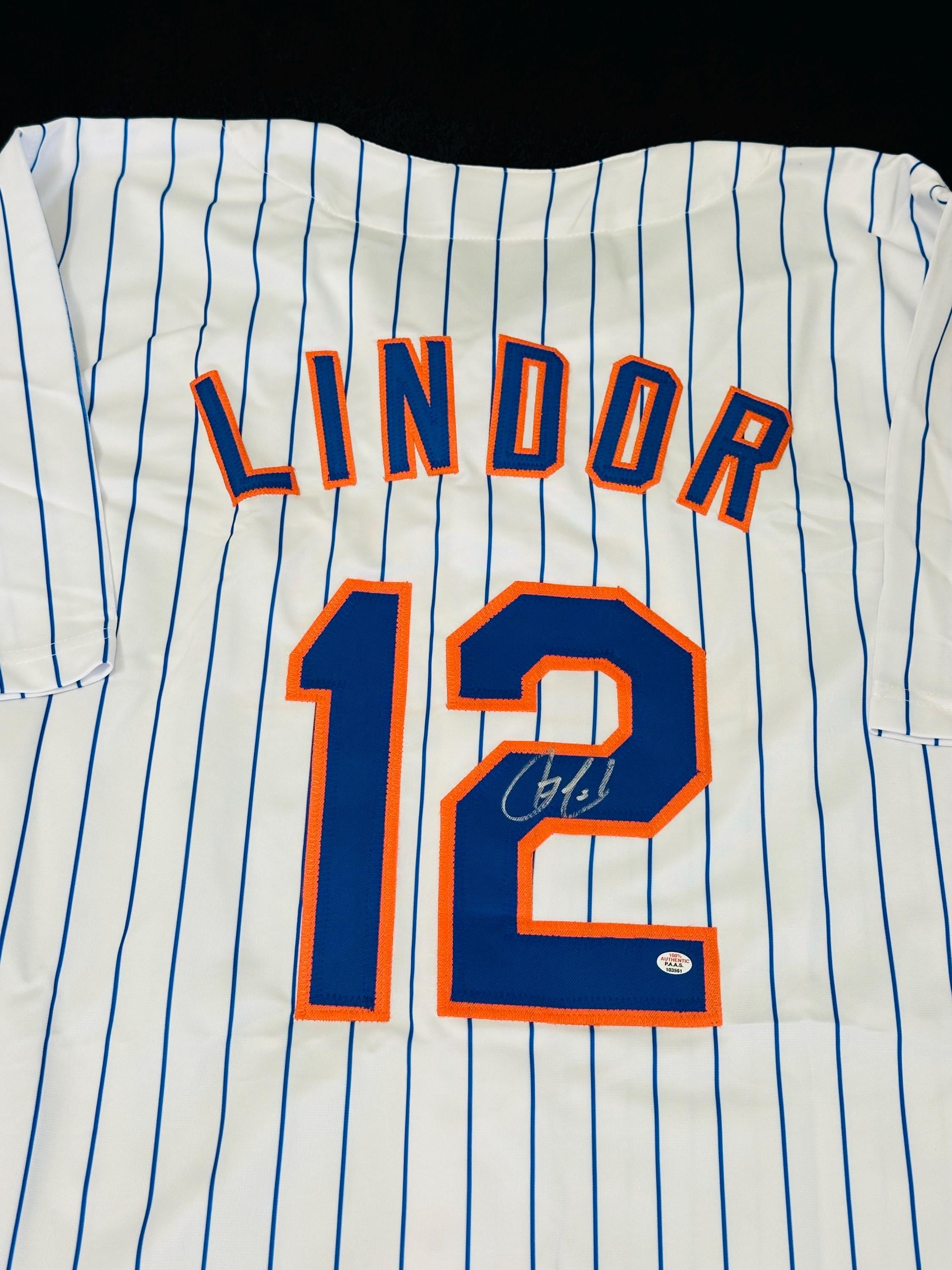 MLB リンドーア選手直筆サイン入りユニホーム　メッツ フランシスコ・リンドーア直筆サイン入りニューヨーク・メッツ ベース