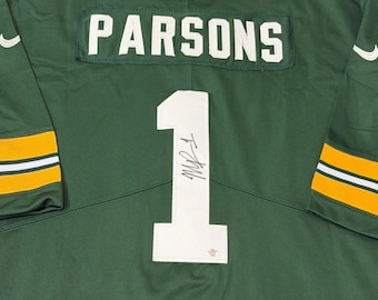 Micah Parsons Signed Green Bay Packers Football Jersey COA