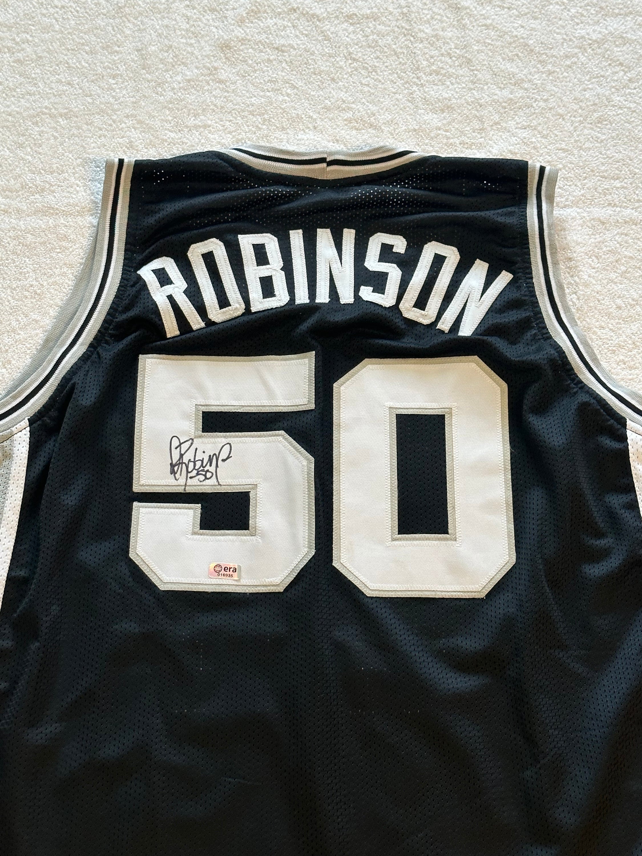 David Robinson Signed San Antonio Spurs Basketball Jersey COA