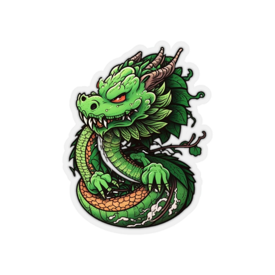 Japanesedragonstickerkisscut Stickers Etsy