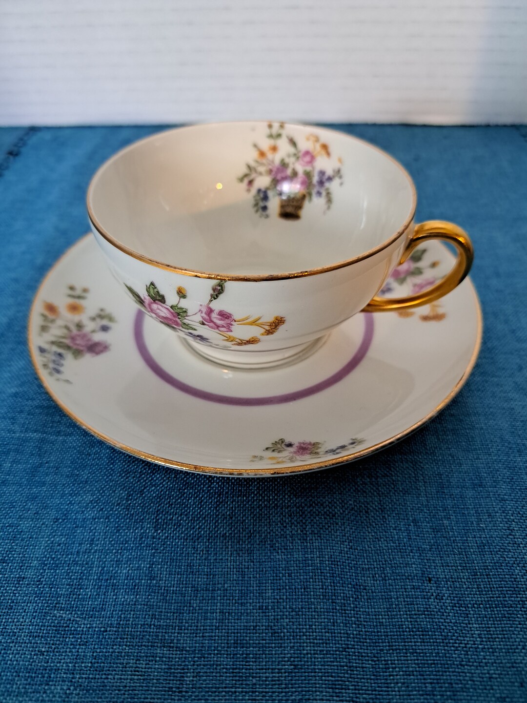Antique: Elite Works Limoges Tea Cup & Saucer Set... - Etsy