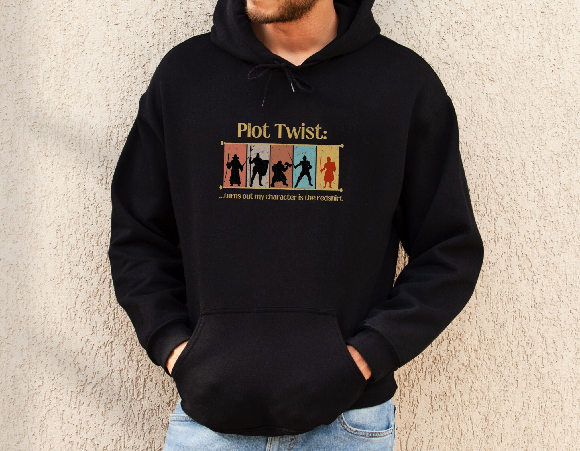 I m the Redshirt Dungeons and Dragons Hoodie Roleplayer Gift Dnd Gift Dnd Accessories Etsy