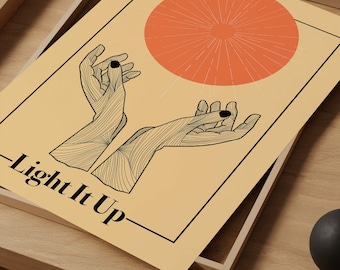 Light It Up Crescent City Print, Sarah J Maas, Crescent City Fanart, Book art digital print, Bryce Quinlan art