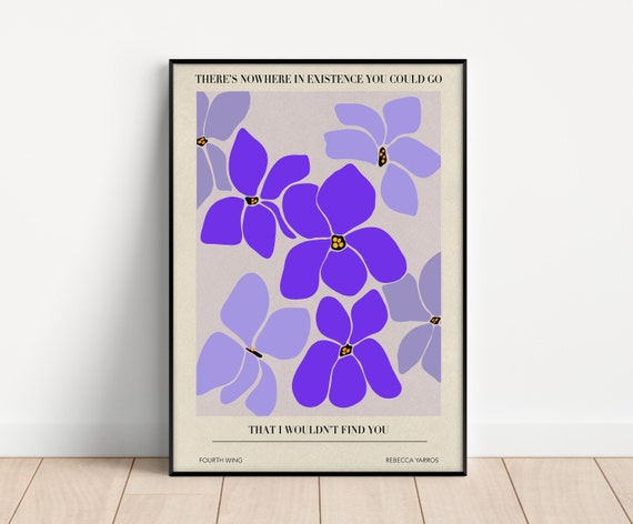 Fourth Wing Art Print, Fourth Wing Inspired Art, Digital Art Poster, Violet and Xander, Rebecca Yarros, Book art, Fan art, Booktok