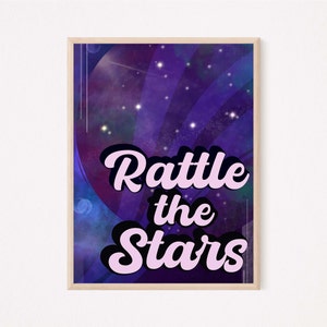 Rattle The Stars Throne of Glass print, TOG Inspired, Bookish Art, Aelin Print, Sarah J Maas, Bookart, Fanart, Fantasy Print
