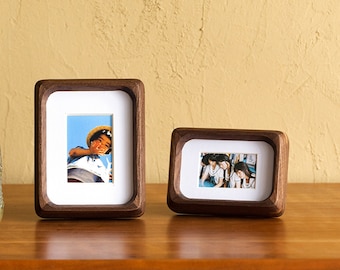 Solid wood mini frame, ID frame, creative photo display, children's frame, Polaroid display, free printing of photos
