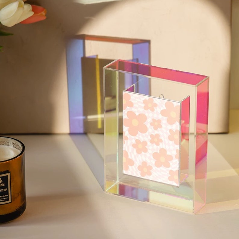 Colorful Acrylic Frame, Box Photo Frame Display, 6-inch, 7-inch, 8-inch ...