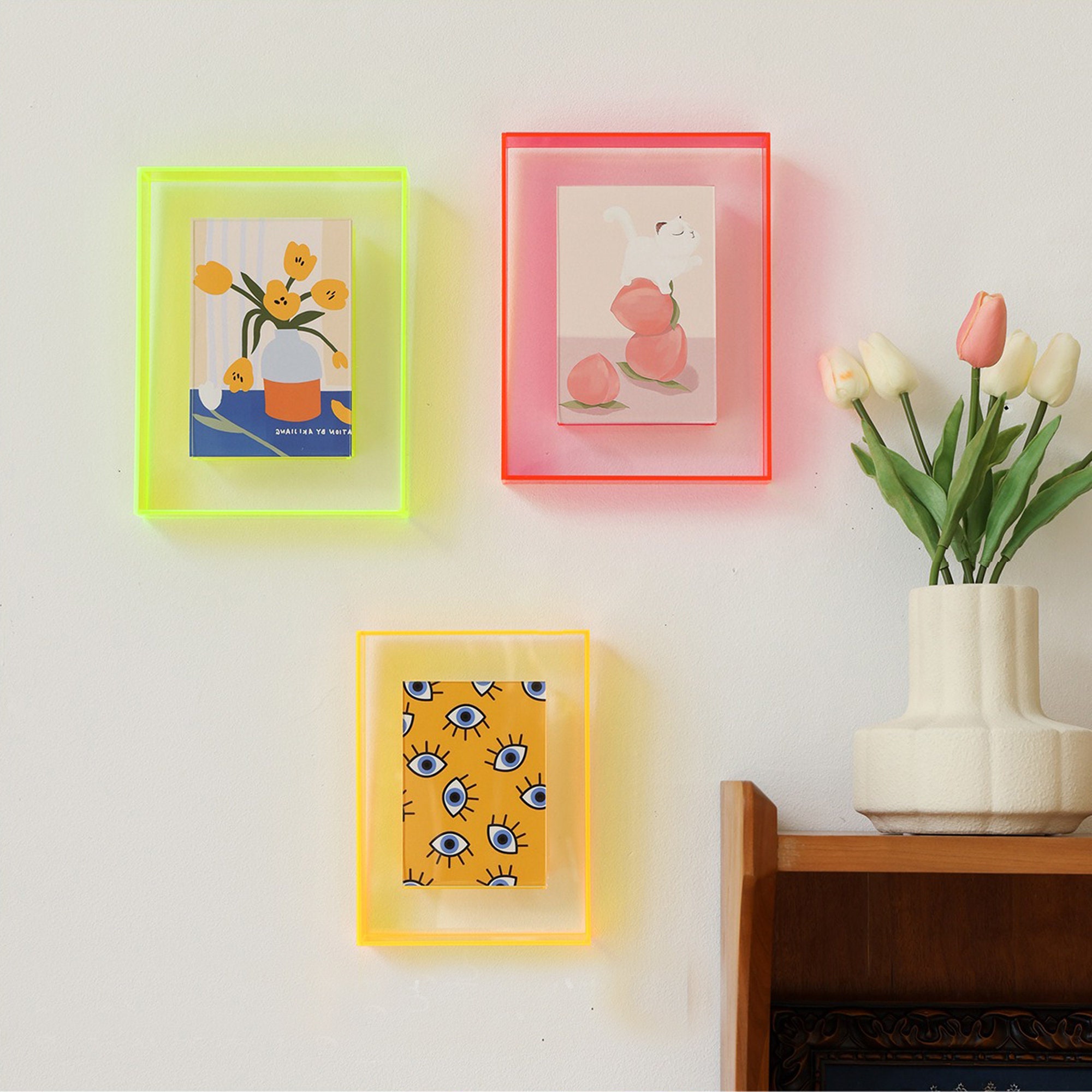 Colorful Acrylic Frame, Box Photo Frame Display, 6-inch, 7-inch, 8-inch ...