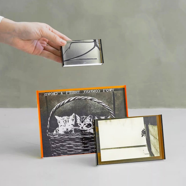 Colorful Acrylic Transparent Photo Frame, Mini Display Box, Poster ...