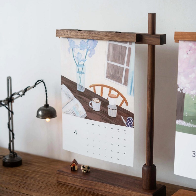 Dates Rack Designs Handmade Cherry Wood, Black Walnut Calendar Rack, Announcement Display ...