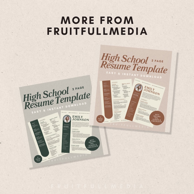 College Resume Canva Template for Students Printable High School ...