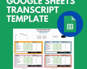 Modelo de histórico escolar de qualidade profissional para alunos, pais e educadores para inscrição em faculdade, planilhas do Google para trabalho de formatura