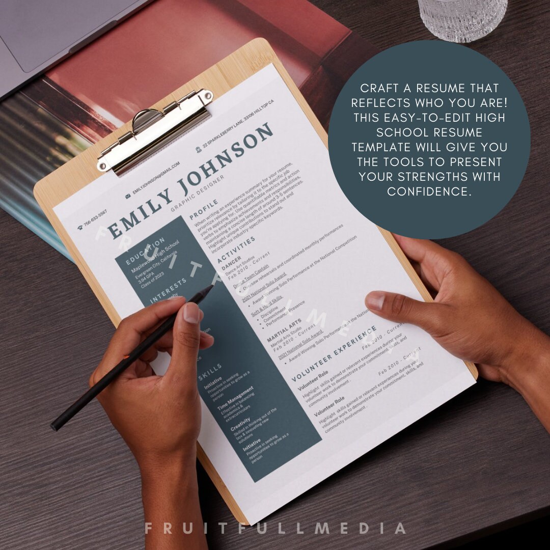 College Resume Canva Template for Students Printable High School ...
