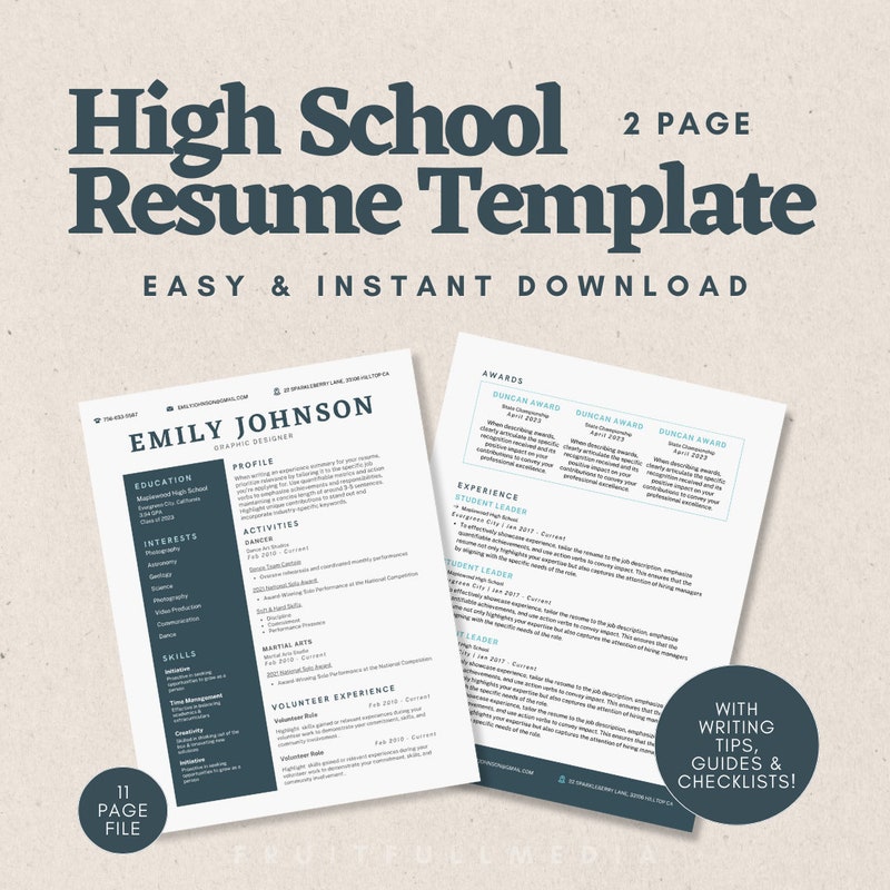Resume Template Wording - Etsy