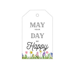May Day Gift Tags, Tags for May Day Basket, Mother&#39;s Day gift tags, birthday gift tags