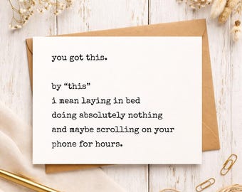 Get Well Soon Card, Scrolling on Phone Joke, Sick Humor Recovery Card