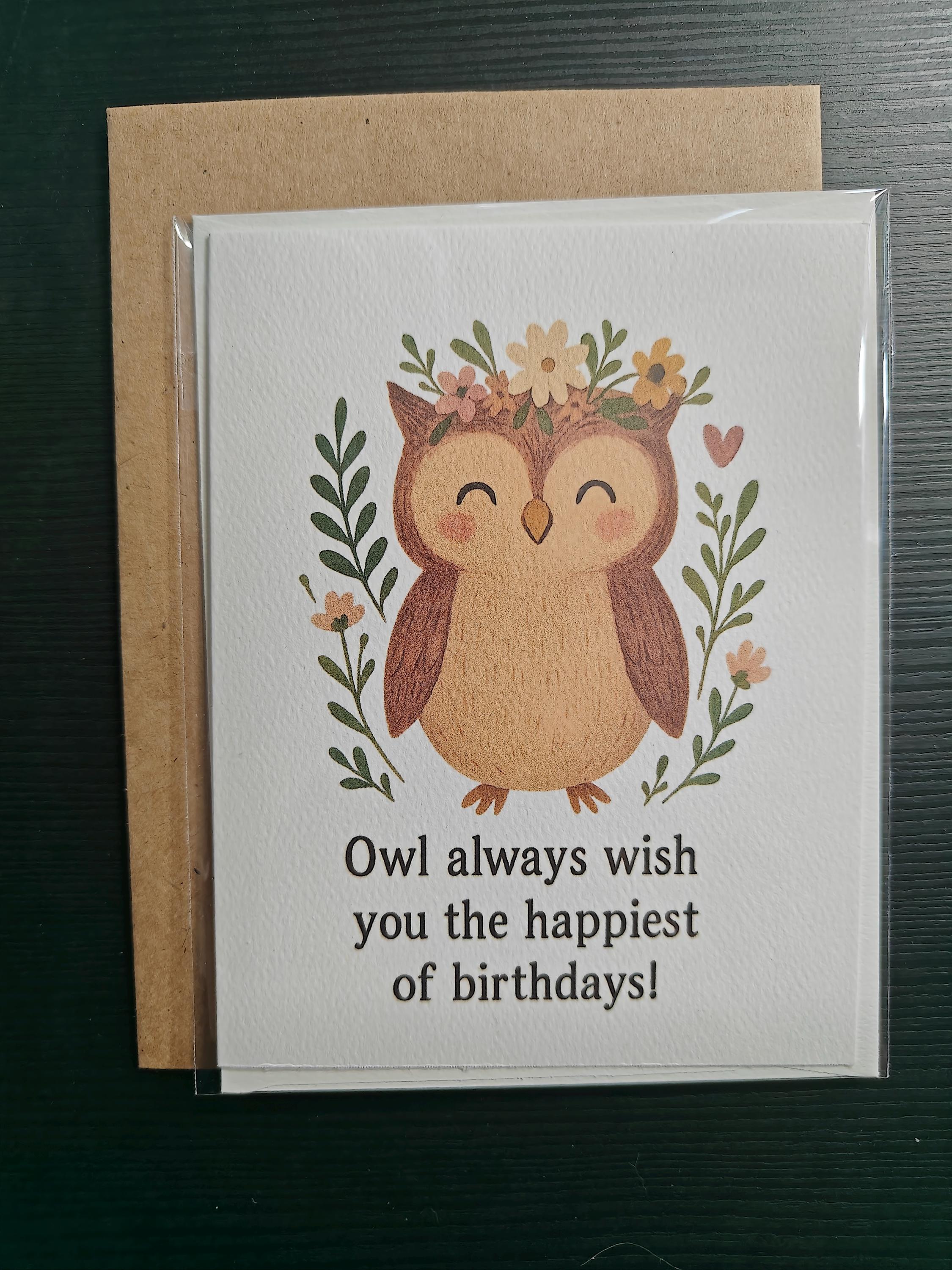 Watercolor Owl Birthday Card | Woodland Animal Greeting - Etsy