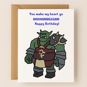 Runescape OSRS Birthday Greeting Card - Fully Customizable Text | Bandos General Graardor | Handcrafted Gaming Gift | Anniversary Gift