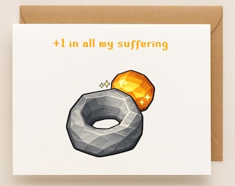 Runescape OSRS Valentine's Day Card, Personalized Funny Love Gift for Gamer Couples, Custom Text