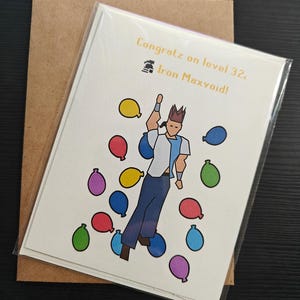 Runescape OSRS Birthday Greeting Card for Friends and Family - Fully Customizable Text | Gaming Handcrafted Gamer Gift | Anniversary gifts