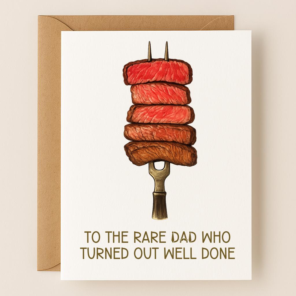 Rare Steak Birthday Card - Etsy