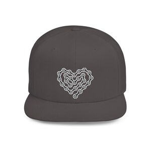 Bike Love Heart Chain: Embroidered Trucker Hat, Snapback, Cycling