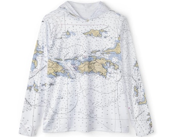 British Virgin Islands Fishing Hoodie | Men's UPF 50+ Moisture-Wicking Hoodie | Lightweight Boating & Travel Pullover