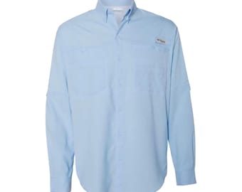 Mens Custom Embroidered Columbia PFG Tamiami™ II Shirt | Custom Fishing Shirt | Embroidered Business Apparel | UPF 40 Performance Shirt