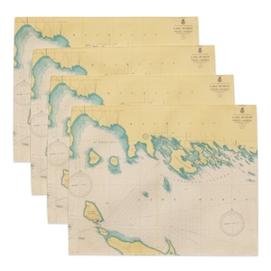 Les Cheneaux Islands Nautical Map Placemat Set | Les Cheneaux Gifts | LCI Placemats