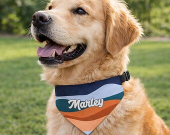 Personalized Pet Bandana Collar | Custom Dog Bandana with Name | Custom Pet Collar | Adjustable Dog Collar Bandana | Pet Gift