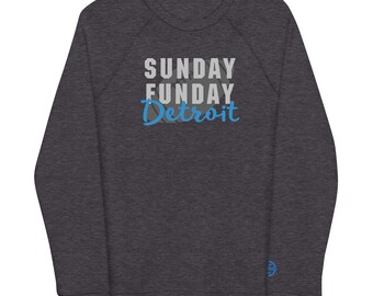 Detroit Lions Sunday Funday Unisex Raglan Sweatshirt