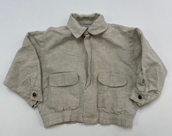 90s Kids Vintage Linen Jacket 4/5T