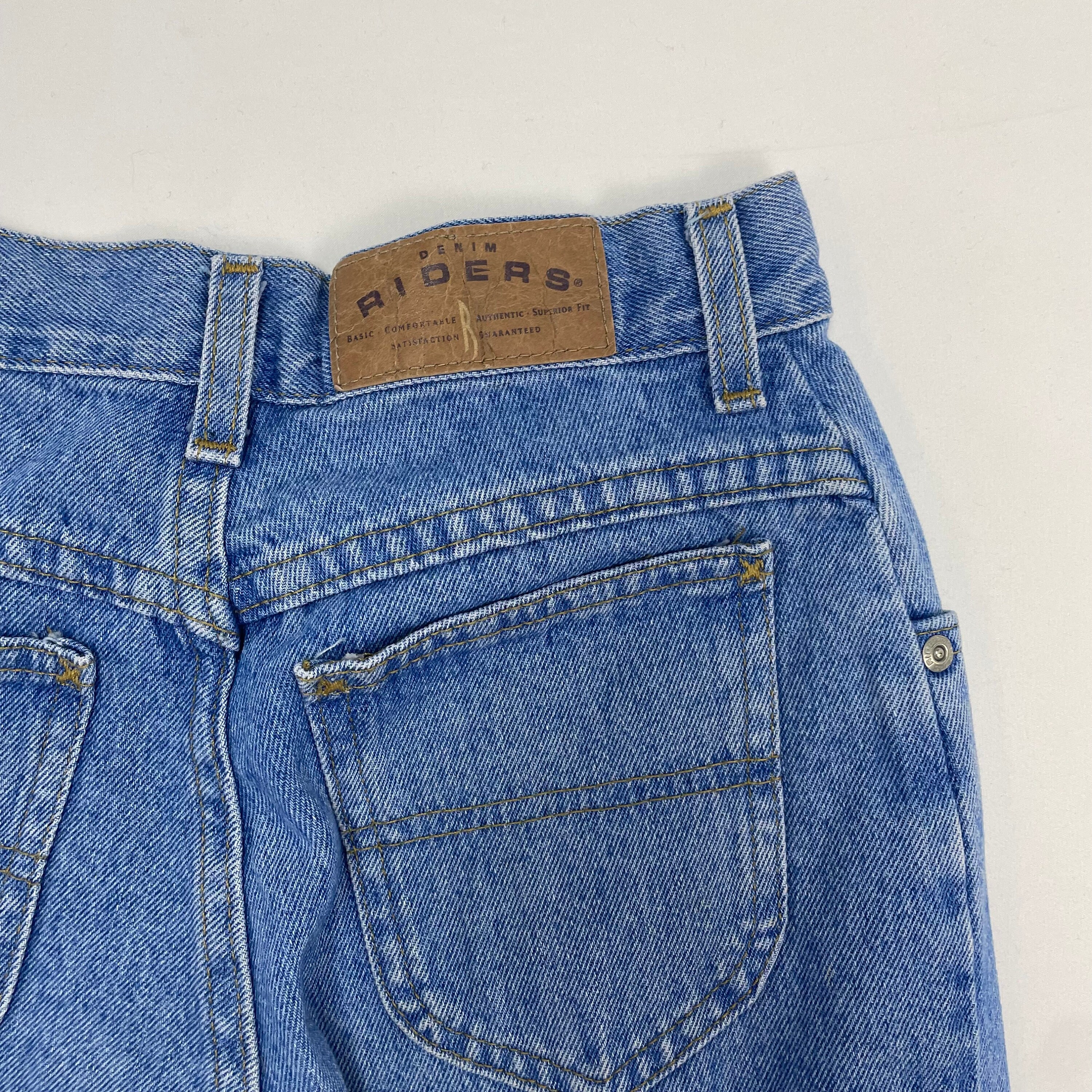 90s Baby’ Denim Riders JKT UK Rare VTG LEE M.R. White Tab Button Front Denim Jean Jacket