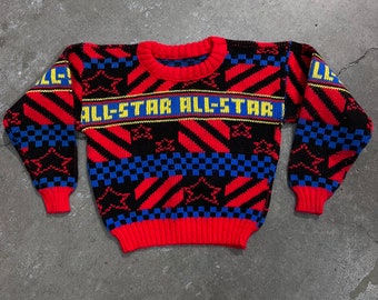 80s kids vintage acrylic sweater All-Star