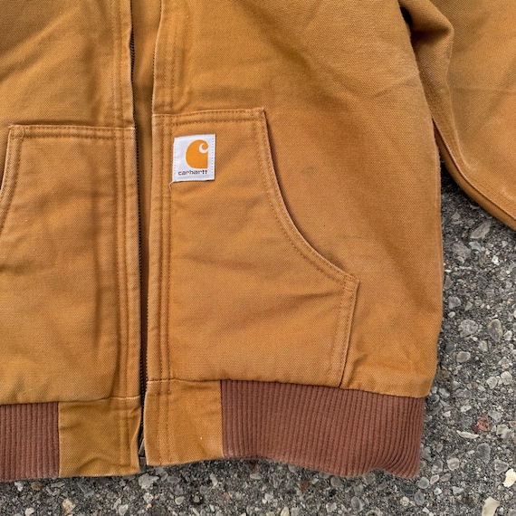 ジャケット・ブルゾン Carhartt active jacket brown kids S Carhartt Kids' Flannel Quilt Lined Active Jacket- Brown