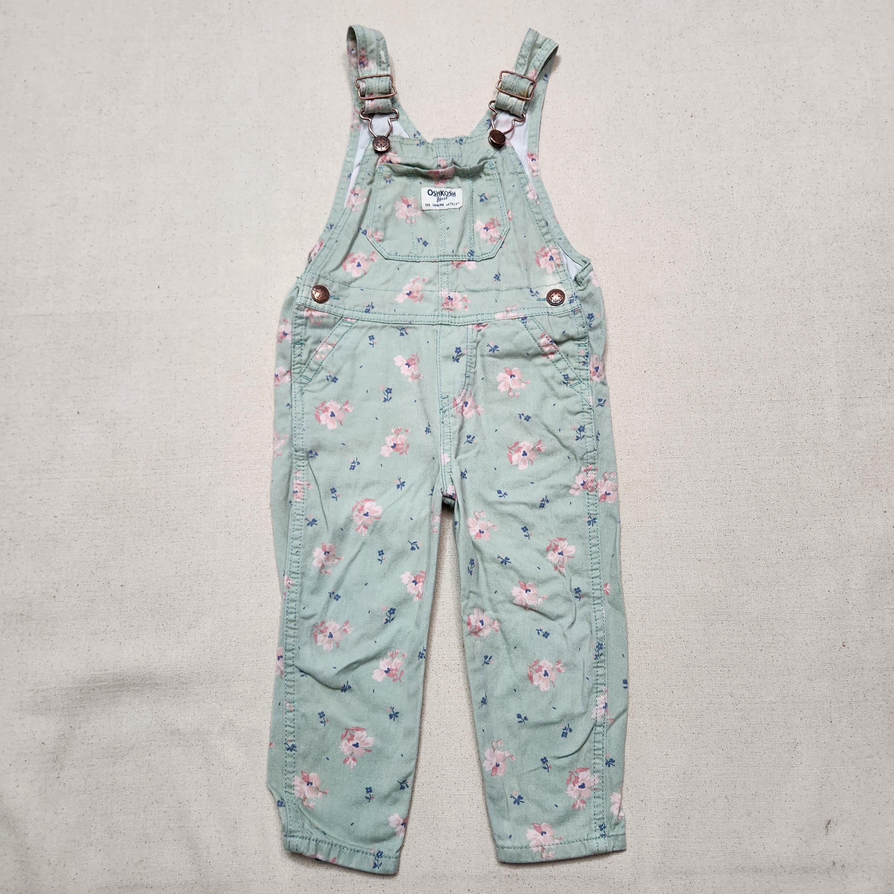 Girls Floral Oshkosh Overalls - Etsy