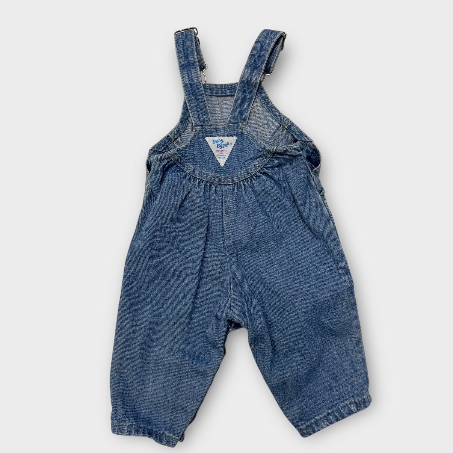 90s Baby Vintage Oshkosh Denim Overall Made in USA 12m Pink