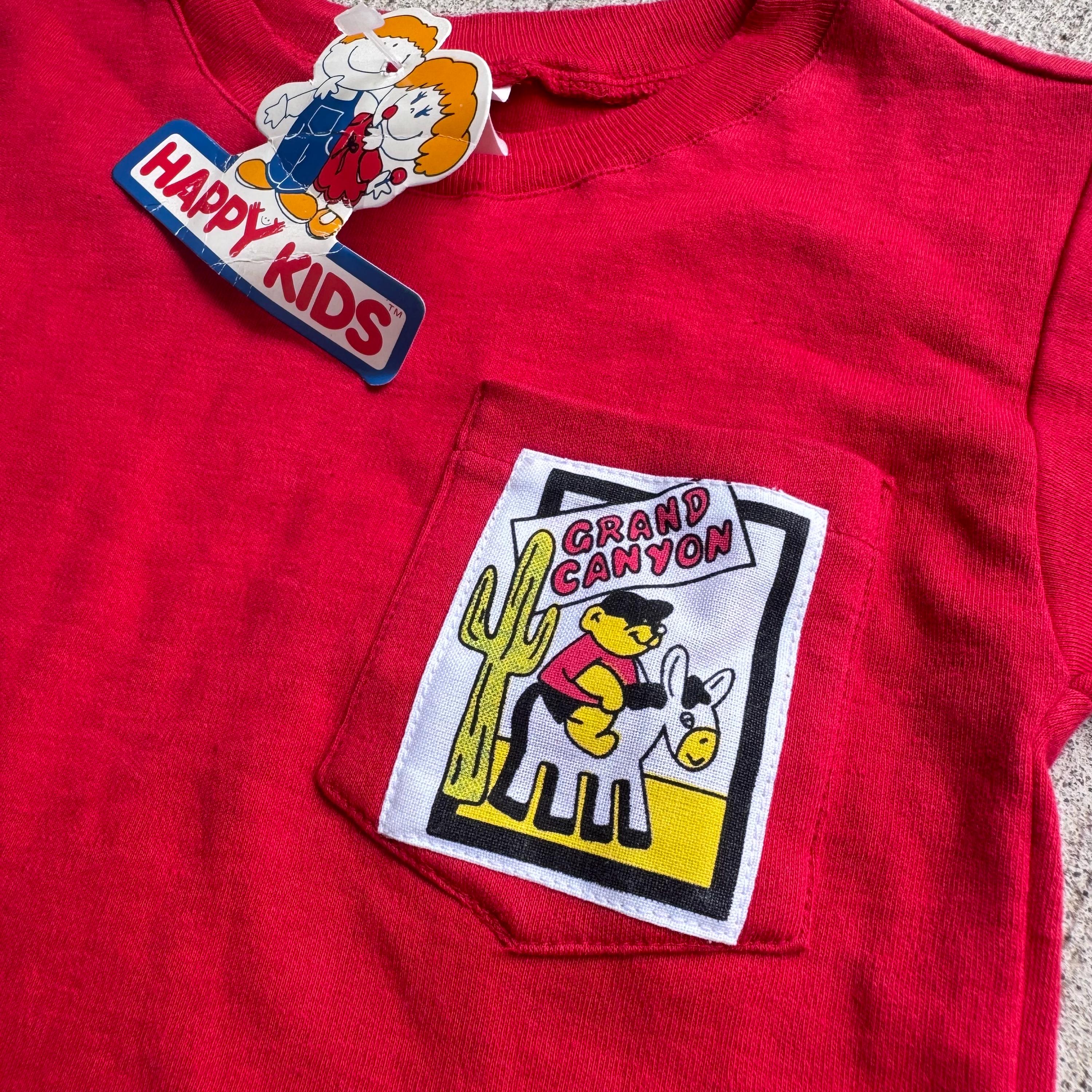 90年代 新品未使用 キッズ 幼児用 ヴィンテージ ハッピーキッズ レッド 