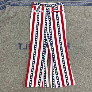 Vintage Jugend 80er Jahre USA Streifen und Sterne Hippie Hose Größe 12-14Y