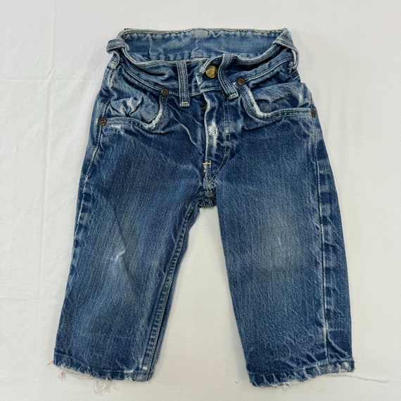 60s Kids Toddler Infant Vintage Big Smith Denim Jeans Pants 12m 