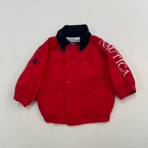 VTG Nautica Competition 1/4 Zip Fleece Jacket Adult Large Red Embroidered