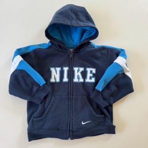 Nike Vintage Hoodie Navy Blue - Etsy